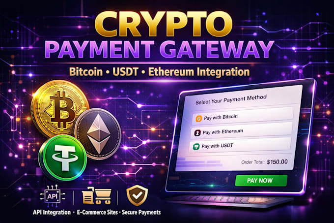 setup secure crypto payment gateway API integrationfor your ecommerce