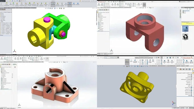 Do 3d cad mechanical design product modeling solidworks part assembly ...