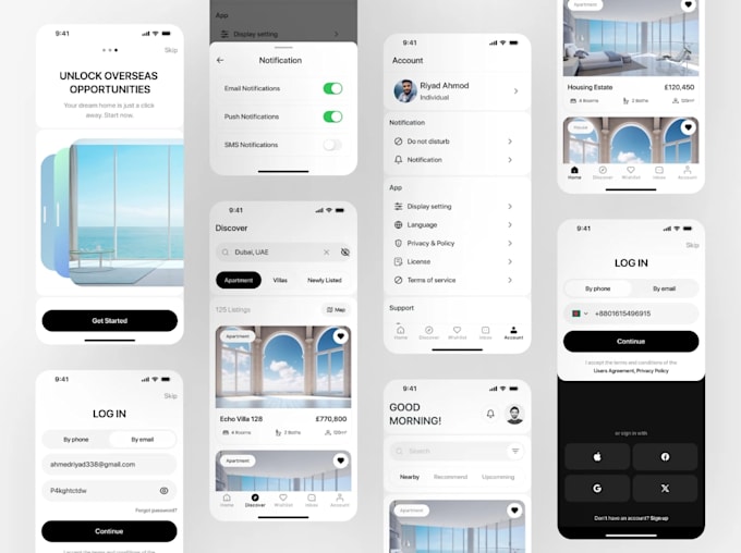 develop property management app, real estate app, property app, house listing