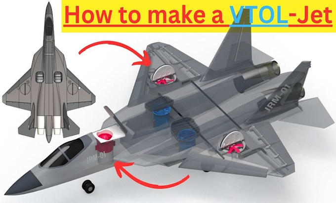 create custom 3d rc airplane and vtol drone for 3d printing