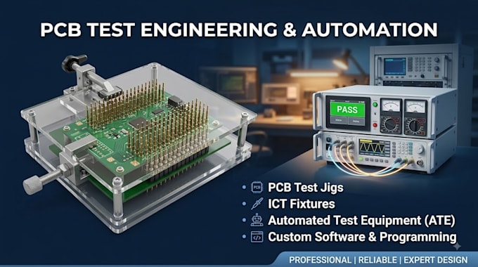 engineer pcb test jig, ict fixture and automated test equipment for electronics