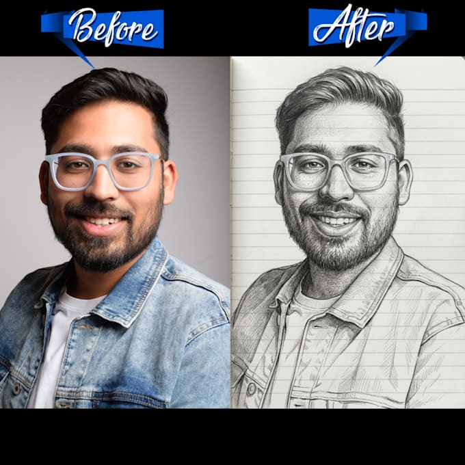 sketch illustration, pencil drawing,