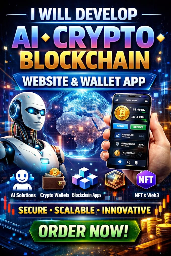 develop ai, crypto, blockchain website, wallet app , fintech