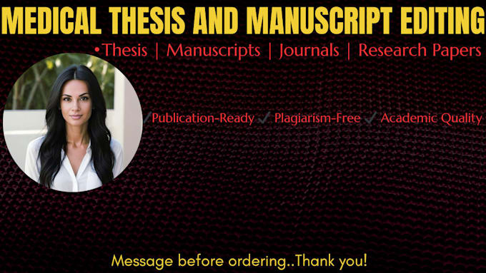 professionally proofread and paraphrase your medical thesis or manuscript