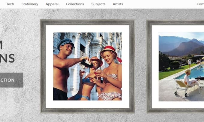design an art gallery website and creative artwork portfolio site