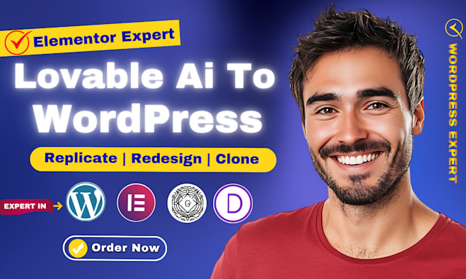 convert lovable ai to wordpress, redesign lovable ai website on wordpress
