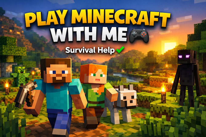 play minecraft with you and help in survival