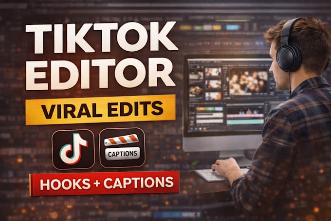edit viral tiktok videos with captions and hooks