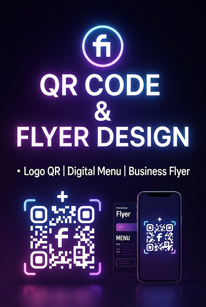 design professional qr code business flyer digital menu