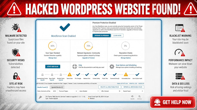 wordpress malware removal and website security hardening to fix hacked sites