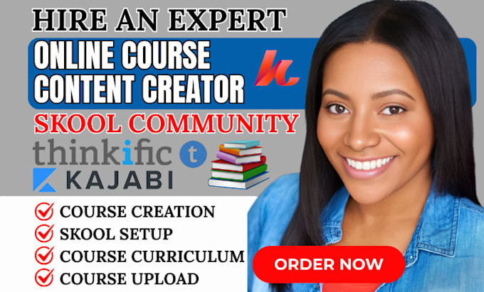 setup skool community, online course creation and skool community manager