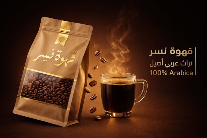 create a premium coffee brand design