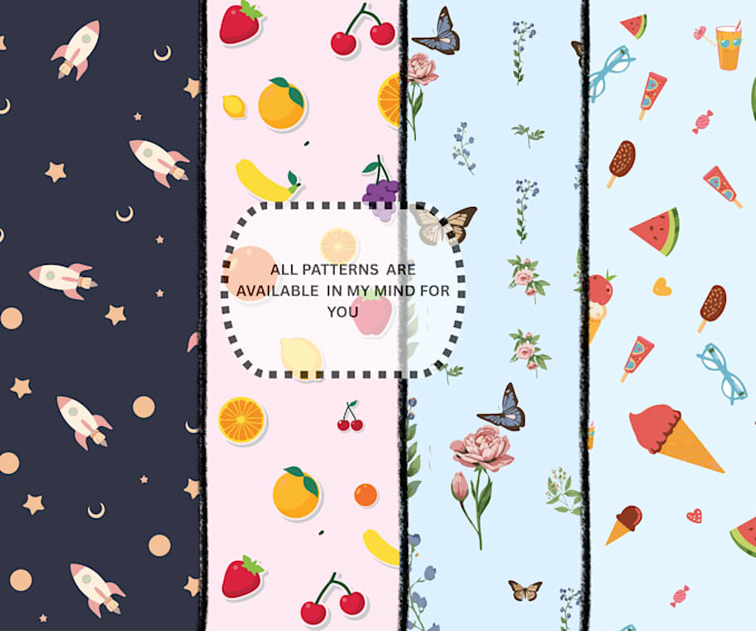 seamless pattern design for fabric, textile, and print