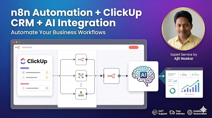 build clickup CRM and n8n automation with ai