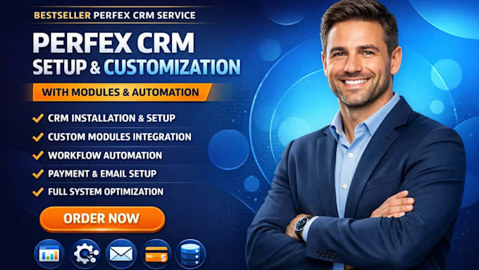 setup, customize and install perfex CRM with modules and automation