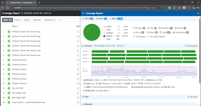 build a  playwright typescript automation scalable framework