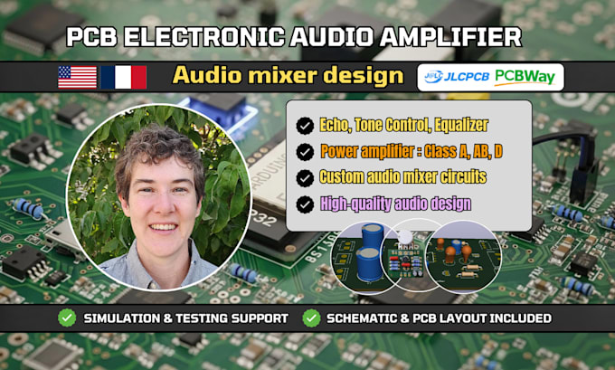 make electronic audio amplifier and audio mixer design