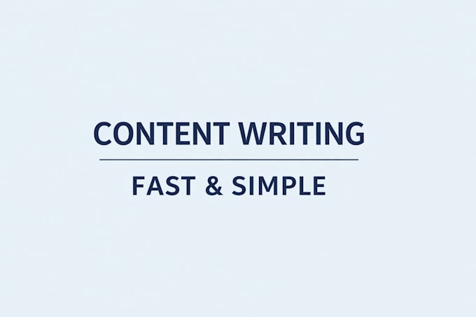 write simple and clear content