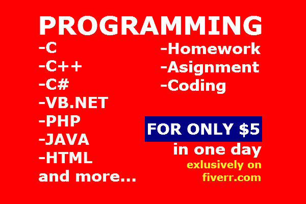 fiverr programming homework