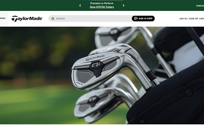 design your golf shopify store golf website golf accessories store golf store