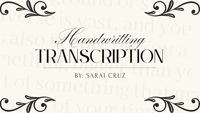transcribe handwritten texts into word or PDF