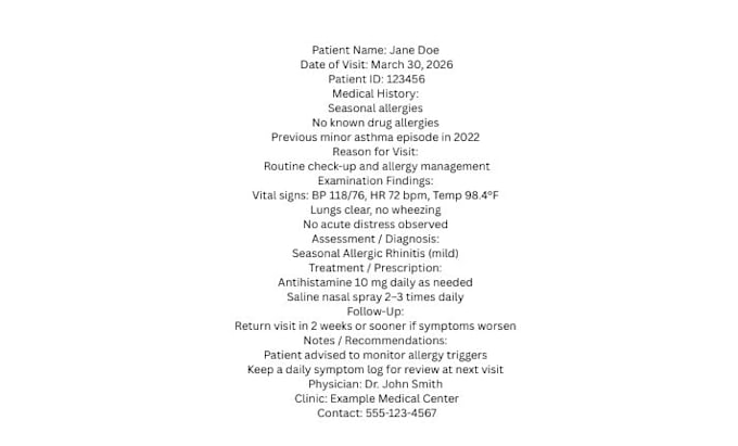 accurately type medical documents, notes, and pdfs