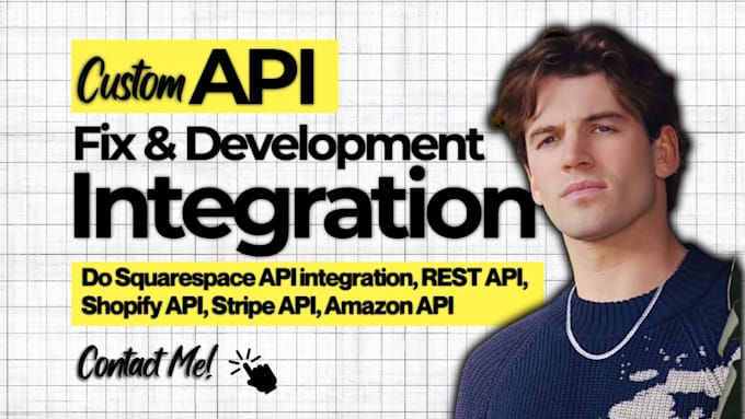 do squarespace api integration, rest api, shopify api, stripe api, amazon api