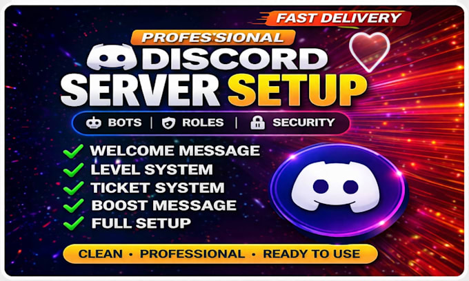 create a professional discord server with bots and full setup