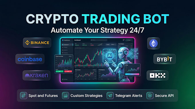 build a custom binance or crypto trading bot in python