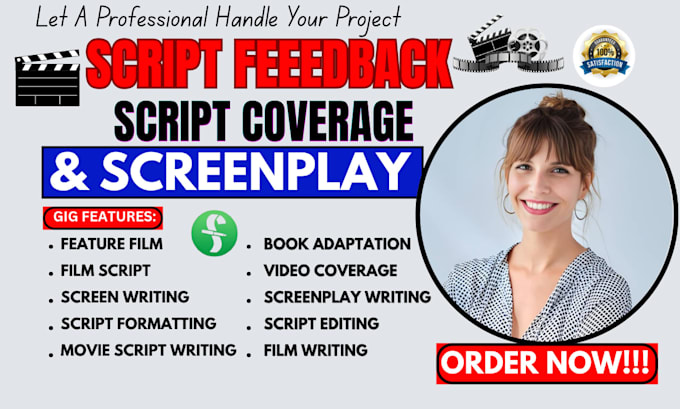 provide industry standard coverage on your movie script, screenplay, tv pilot