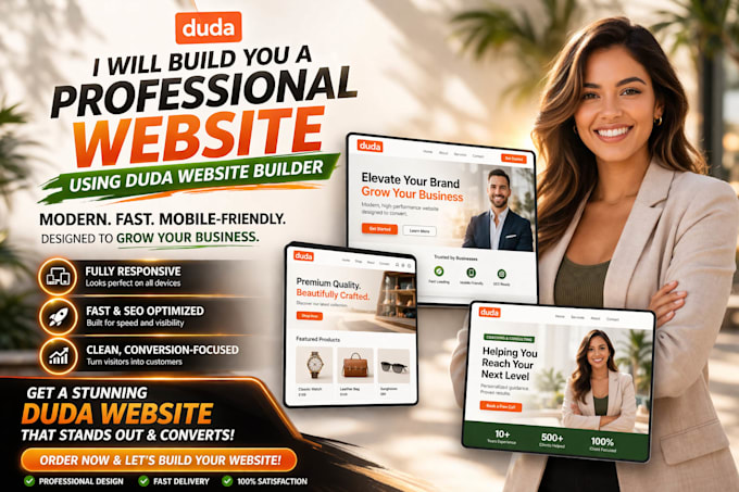 build you a professional website using duda website builder
