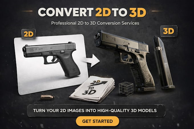 convert your 2d image into realistic 3d model