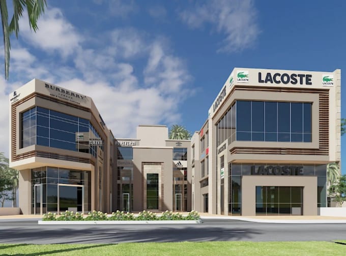 update commercial building,retail complex exterior, strip mall design,storefront