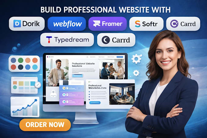 build professional website with dorik webflow framer softr typedream carrd