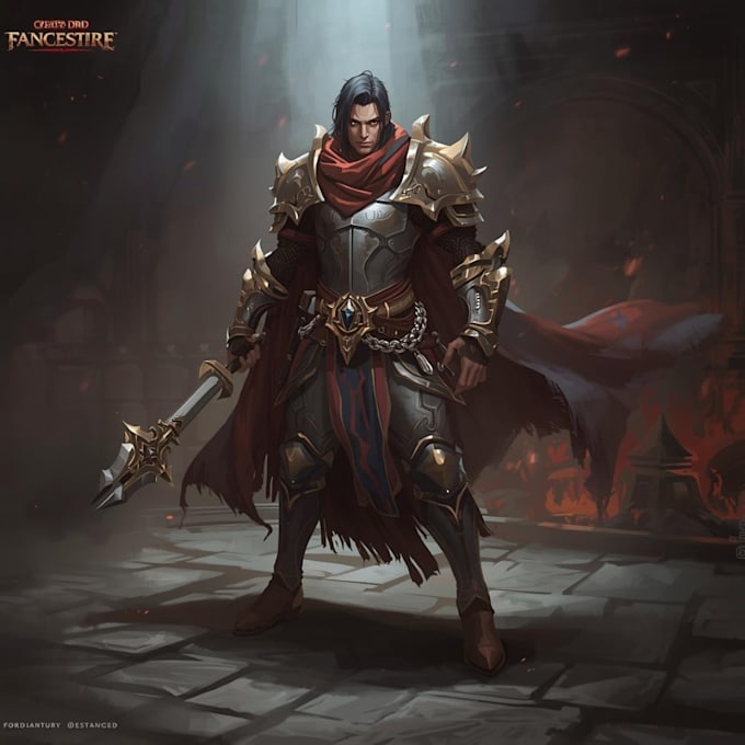 create dnd character design, concept art and illustration