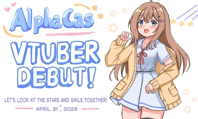 design anime vtuber full rigging live2d vtuber avatar vrm and streaming setup