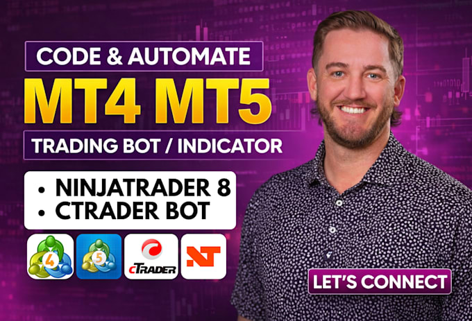 code or automate mt4 mt5 strategy, ninjatrader 8 indicator, ctrader trading bot