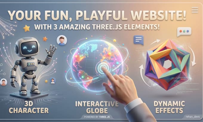 create a stunning 3d interactive website with three js react and animations
