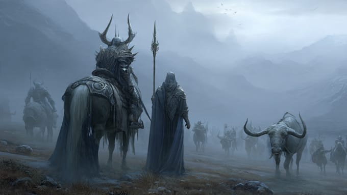 create fantasy illustrations and concept art