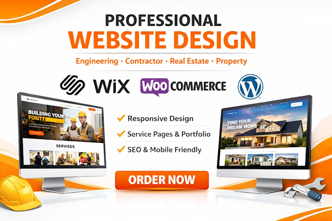 engineering contractor real estate handyman property architecture website design