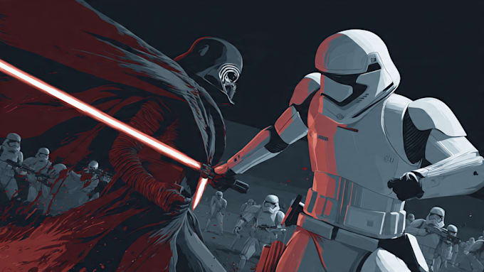 create star wars and sci fi illustration