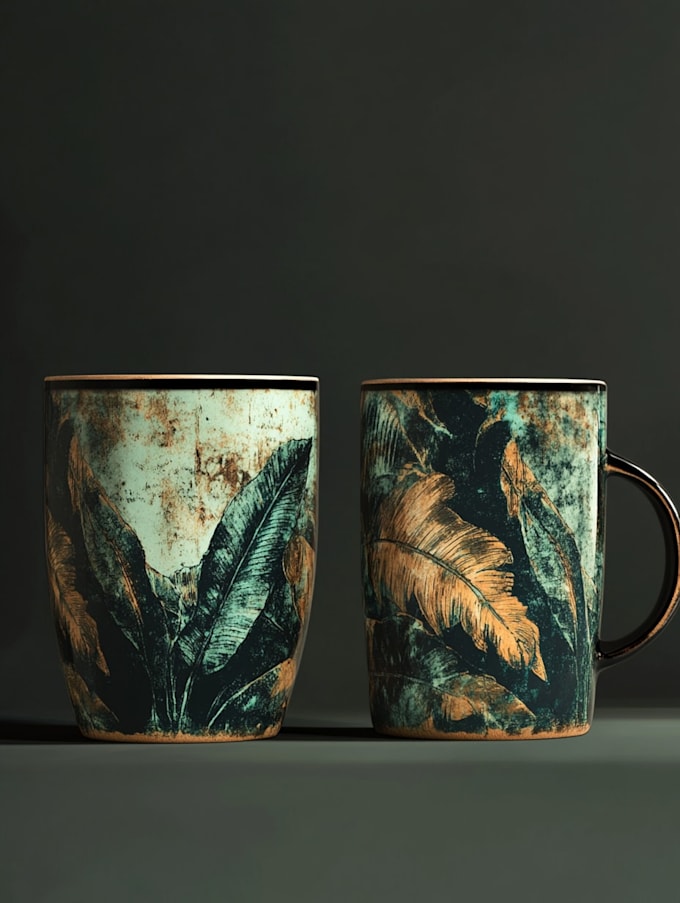 draw coffee mug design, custom mug design