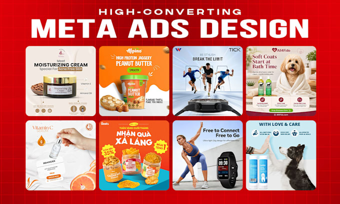 design high converting static ads and meta ad creatives