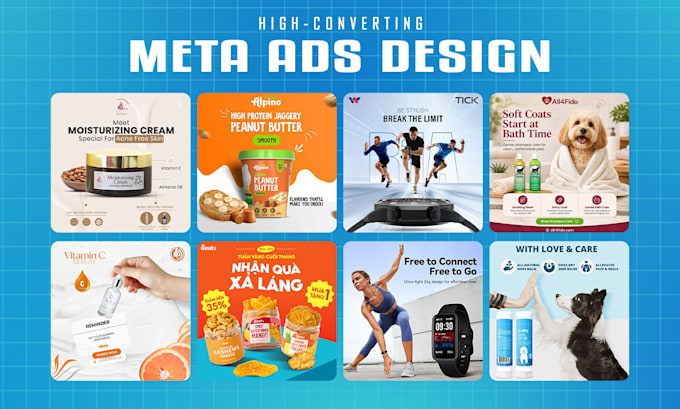 design high converting static ad creative for meta ads