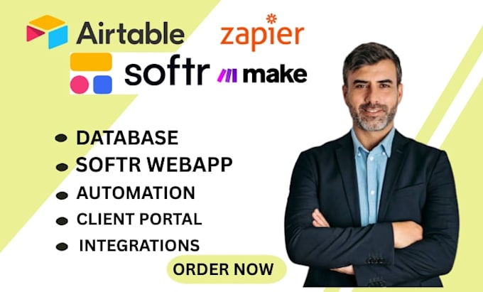 build airtable,airtable database,automation,zapier,softr webapp