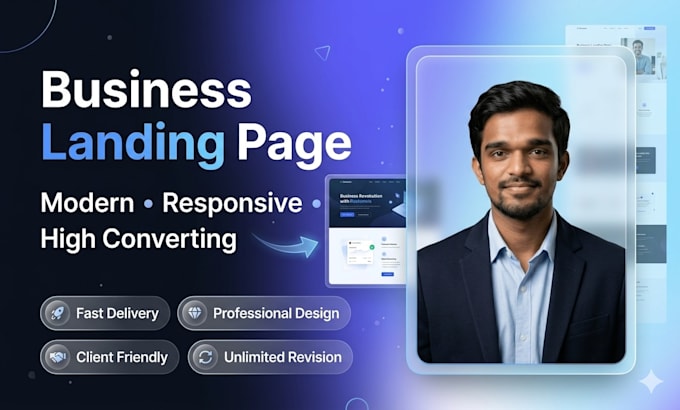 design a high converting modern business landing page