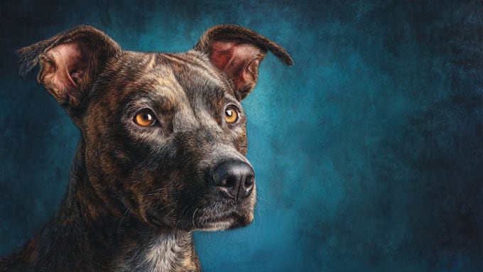 do a custom pet portrait, dog portrait, cat portrait