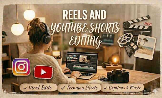 be your social media editor for youtube shorts and reels editing