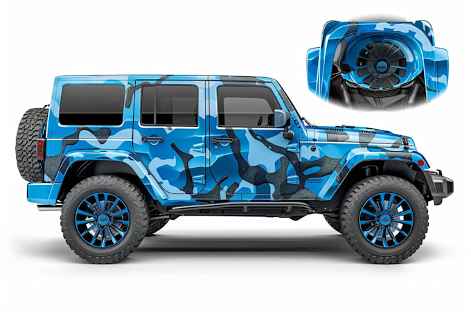design professional car wrap, van wrap any vehicle wrap