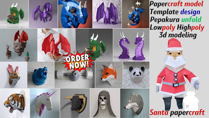 build geometric 3d models, templates for any 3d papercraft
